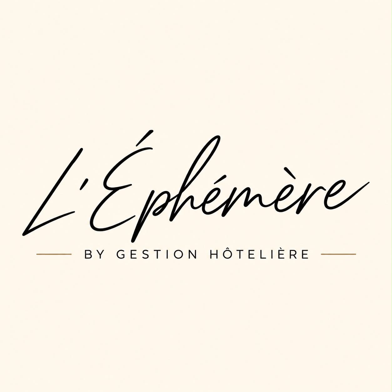 Logo L’Éphémère by gestion hôtelière